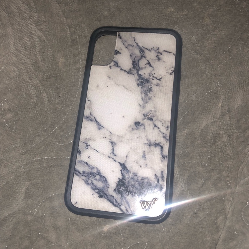 Marble Wild Flower iPhone X phone case